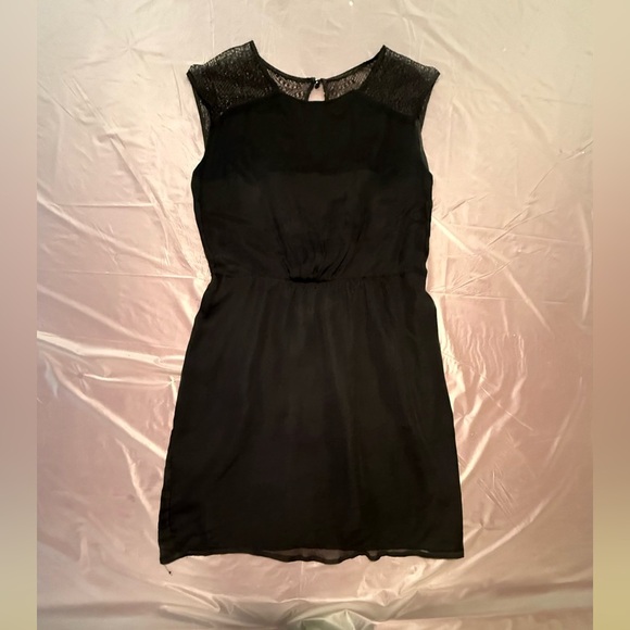 Twelfth Street by Cynthia Vincent Silk Black Lace Mini Dress XS - Picture 3 of 10